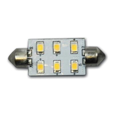 LED Festoon 10-30V / 1,1W wit 6 LEDS 37x16 mm