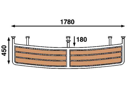 Motorbootplatform 1780x450 mm