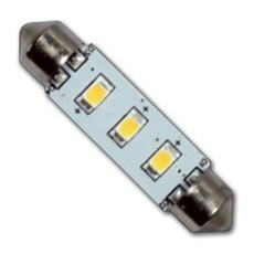 LED Festoon 10-30V / 0,5W warm wit 3 LEDS 42 mm