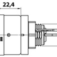 Startknop met 6 aansluitingen voor drukopnemer