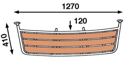 Zeilbootplatform 127x41cm