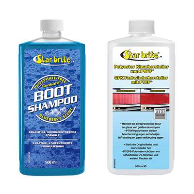 Boot shampoo met polyester kleurhersteller