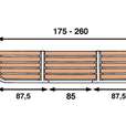 Motorbootplatform 175-260x60 cm